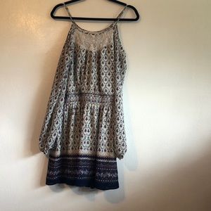 Knee length cut out shoulder dress